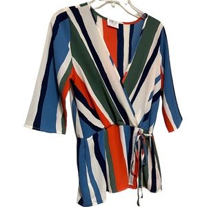 Sienna Sky Vibrant Striped Blouse